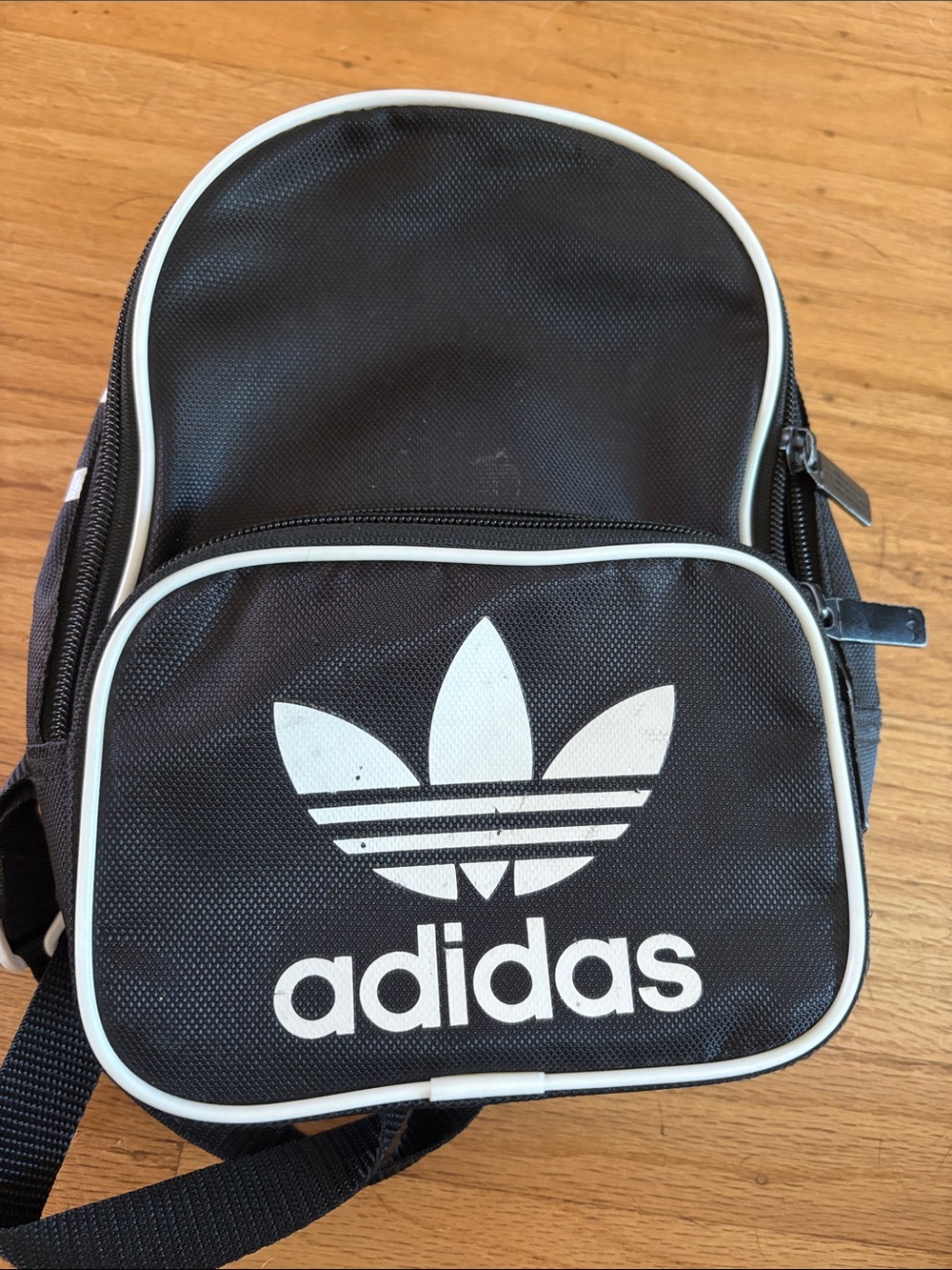 adidas Black and White Trefoil Belt Bag